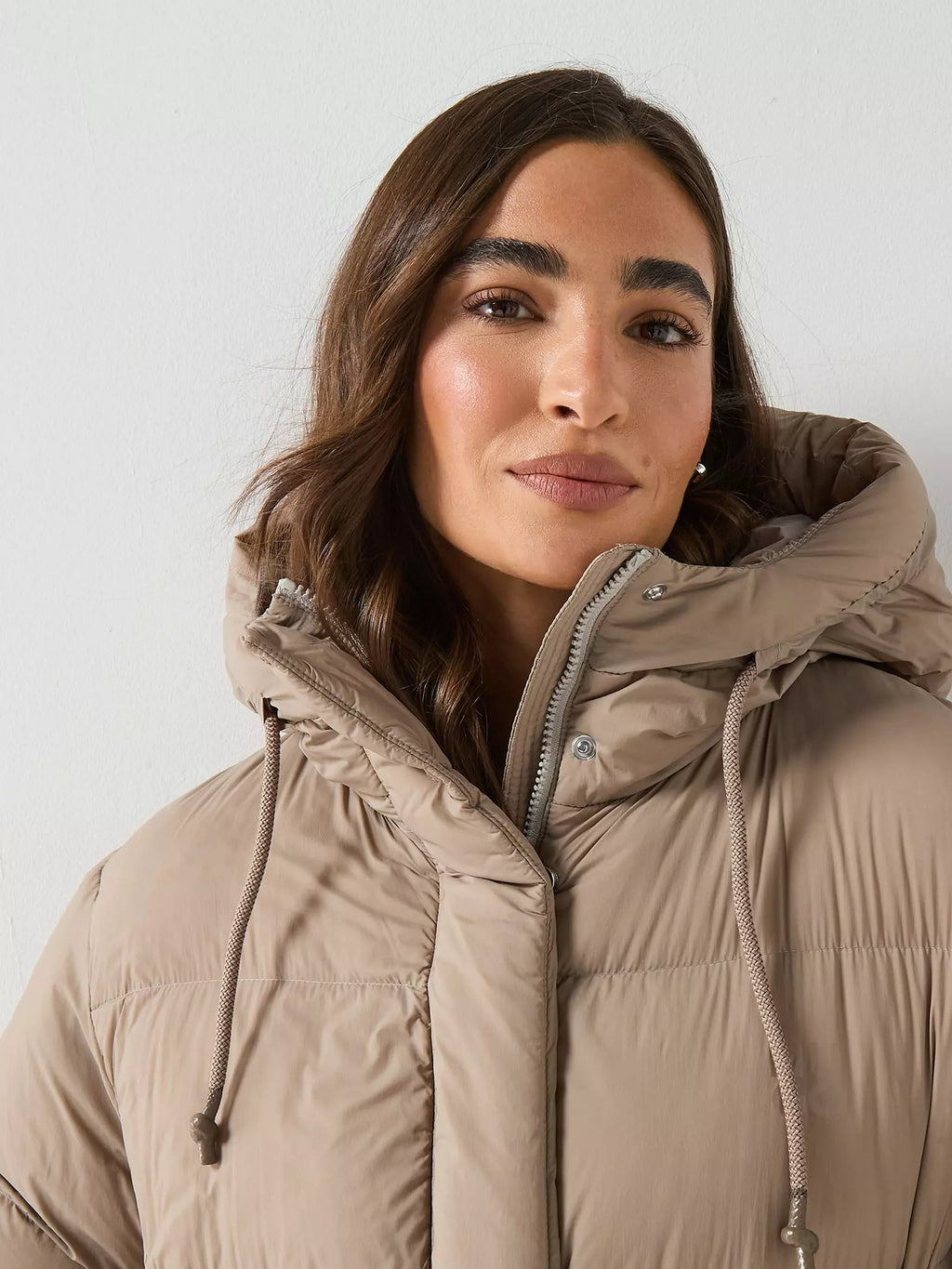 HUGO Long Hooded Puffer Coat
