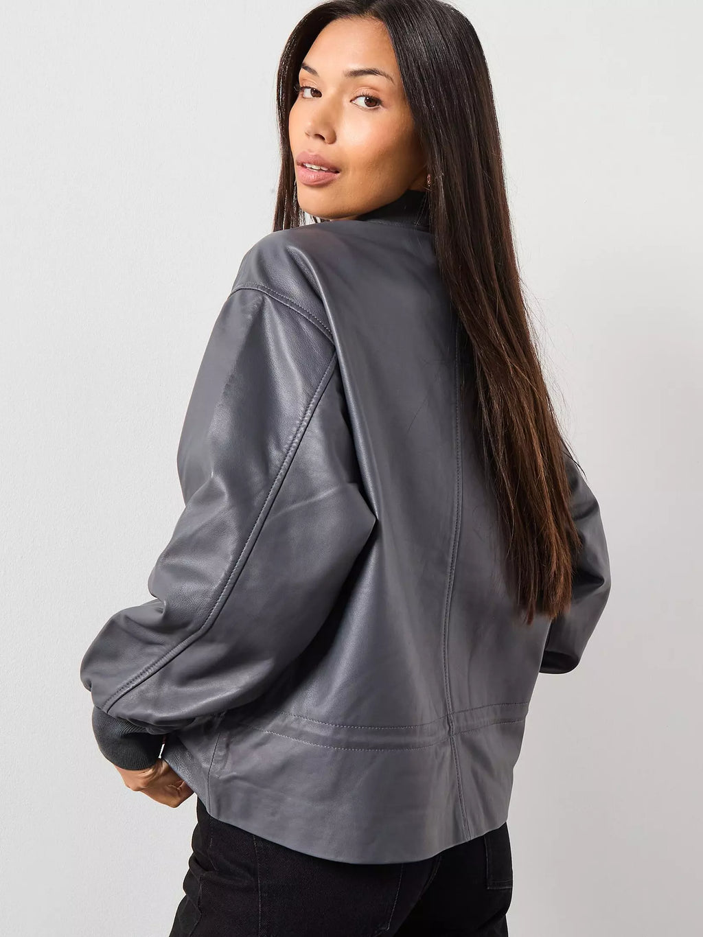 AllSaints Sofi Leather Bomber